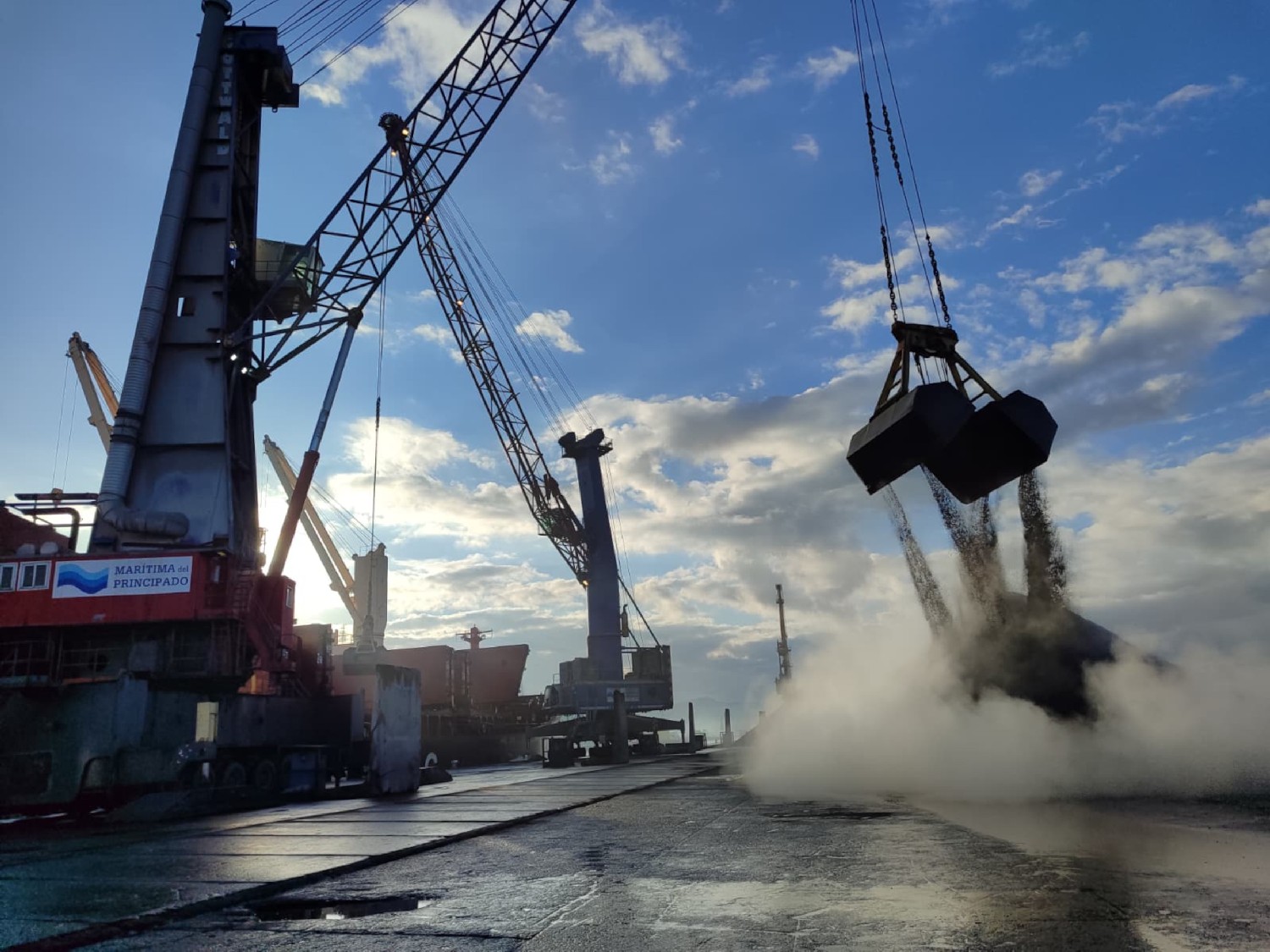 Grúas sincronizadas